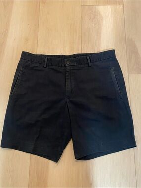 Hugo Boss Black Flat Front Chino Shorts
